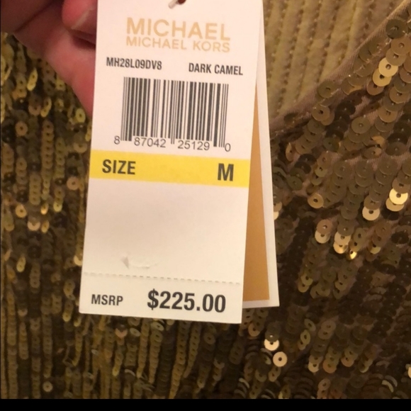 Gold sequence dress - Picture 3 of 6